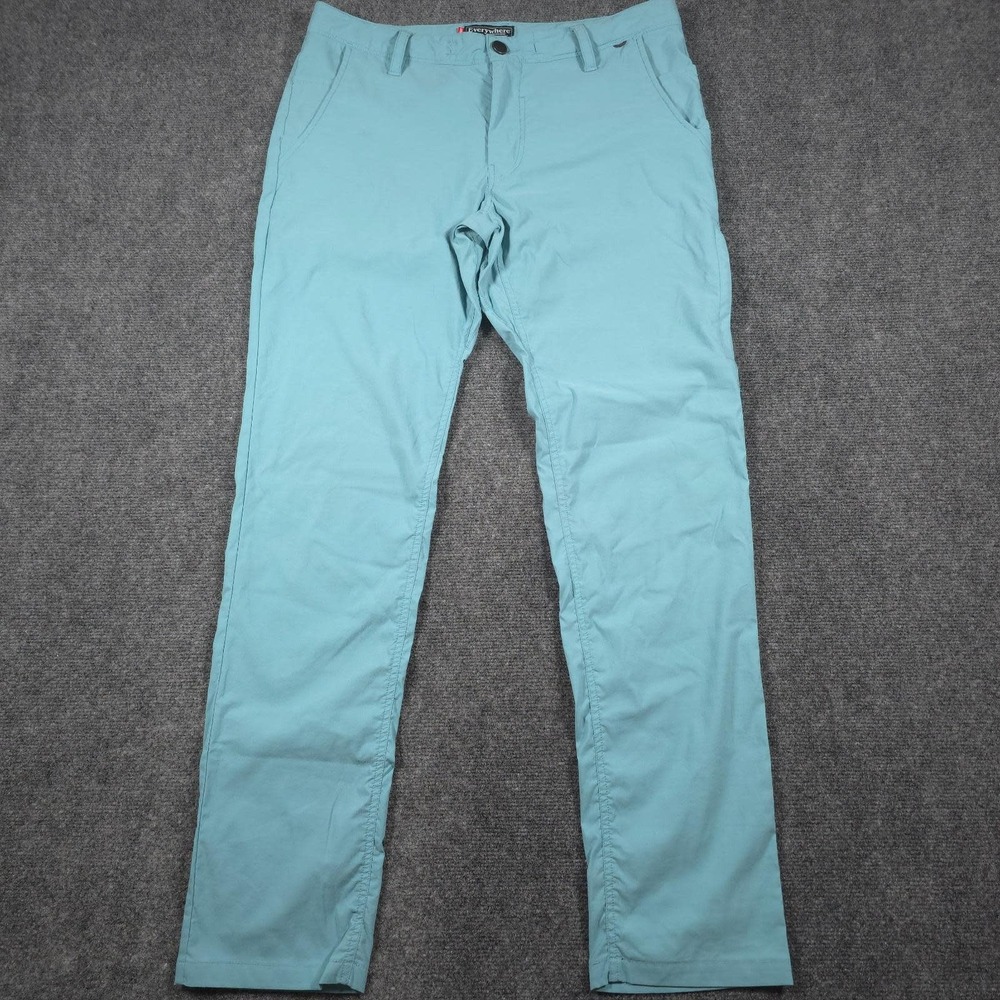 686 Everywhere Featherlight Chino Pants Mens 33x30* Light Blue Slim Fit READ
